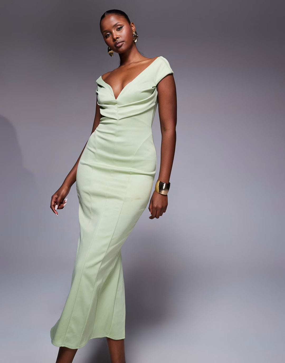 Rochie maxi ASOS, verde