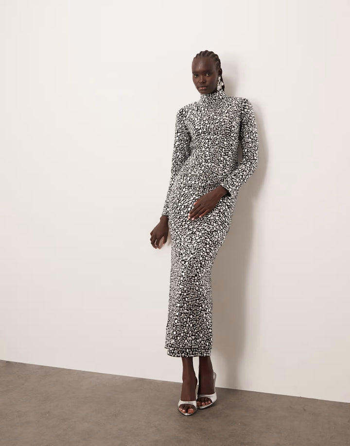 Rochie de ocazie ASOS, argintiu