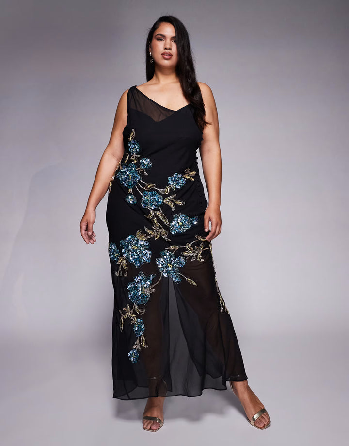 Rochie maxi ASOS, negru