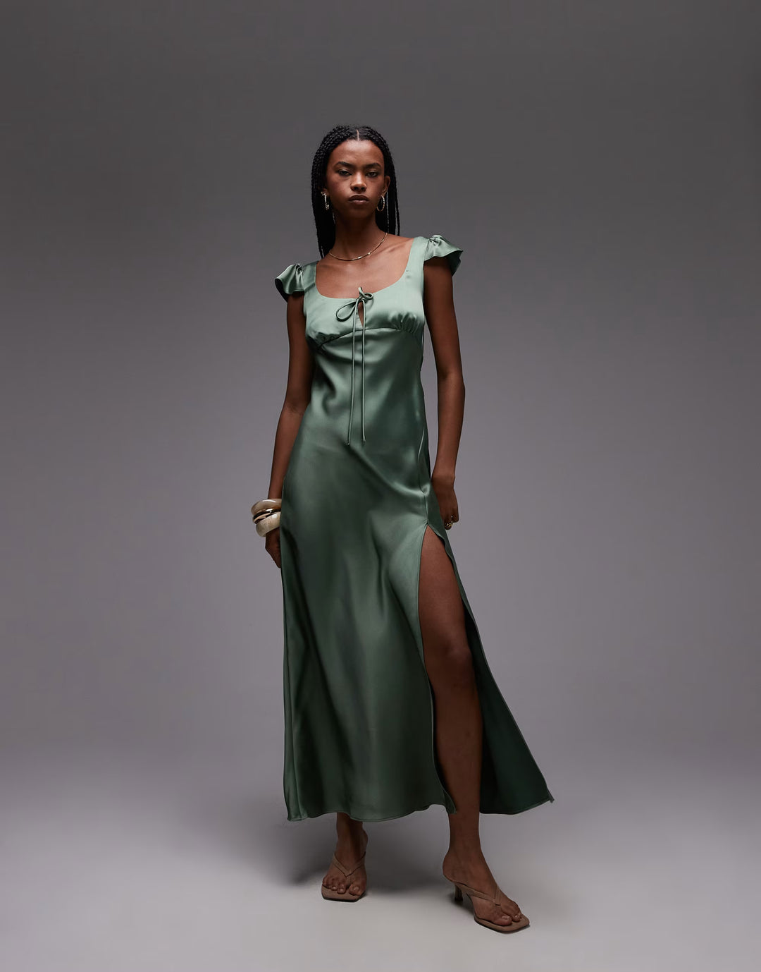 Rochie maxi ASOS, verde