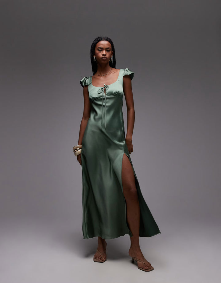 Rochie maxi ASOS, verde