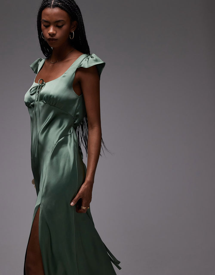 Rochie maxi ASOS, verde
