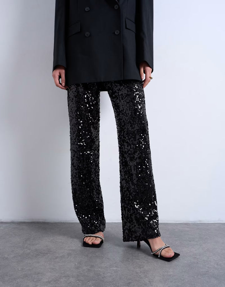 Pantaloni Topshop, negru