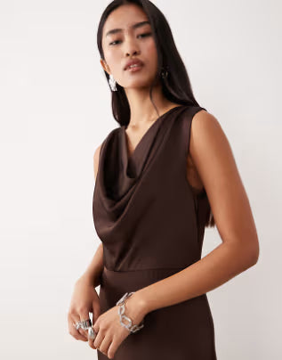 Rochie maxi VILA, maro