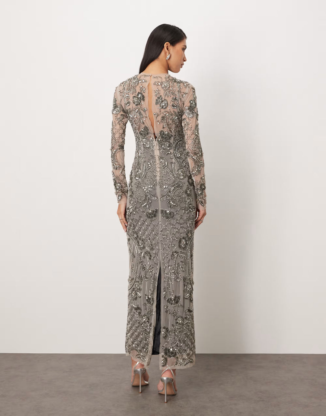 Rochie de ocazie ARRANGE, argintiu