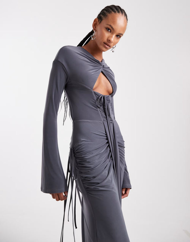Rochie maxi ASOS, gri