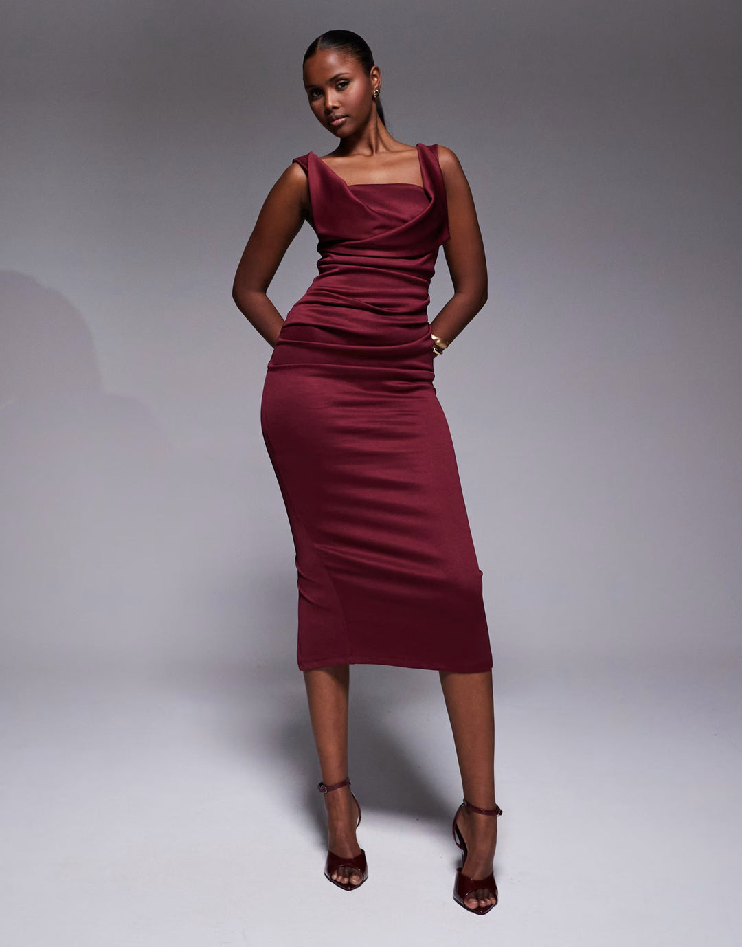 Rochie maxi ASOS, vișiniu