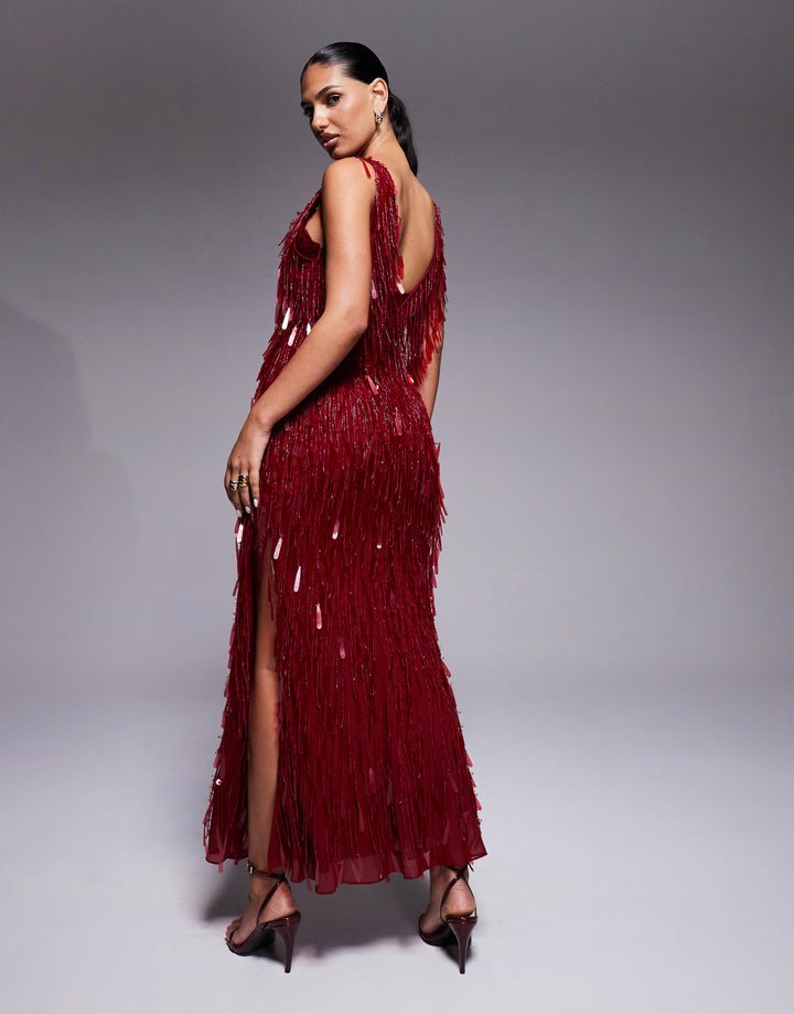 Rochie de ocazie ASOS, vișiniu