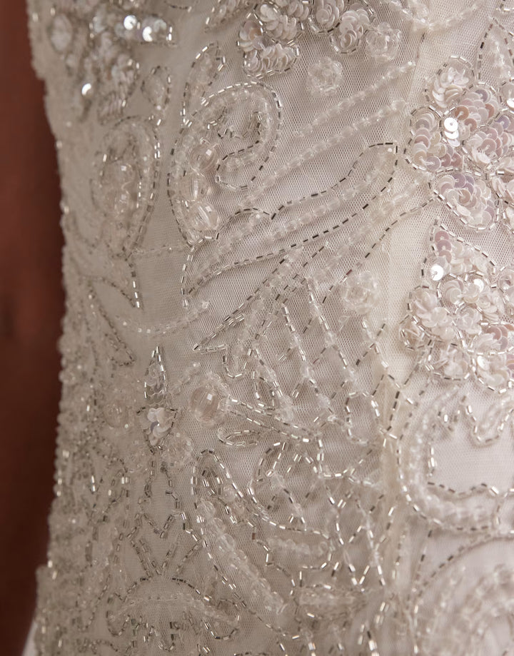 Rochie de ocazie Asos, crem