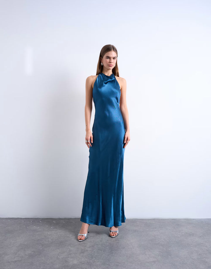 Rochie maxi TOPSHOP, albastru