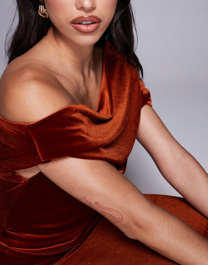 Rochie maxi ASOS, cărămiziu
