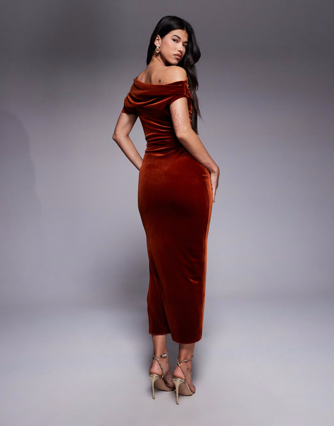 Rochie maxi ASOS, cărămiziu