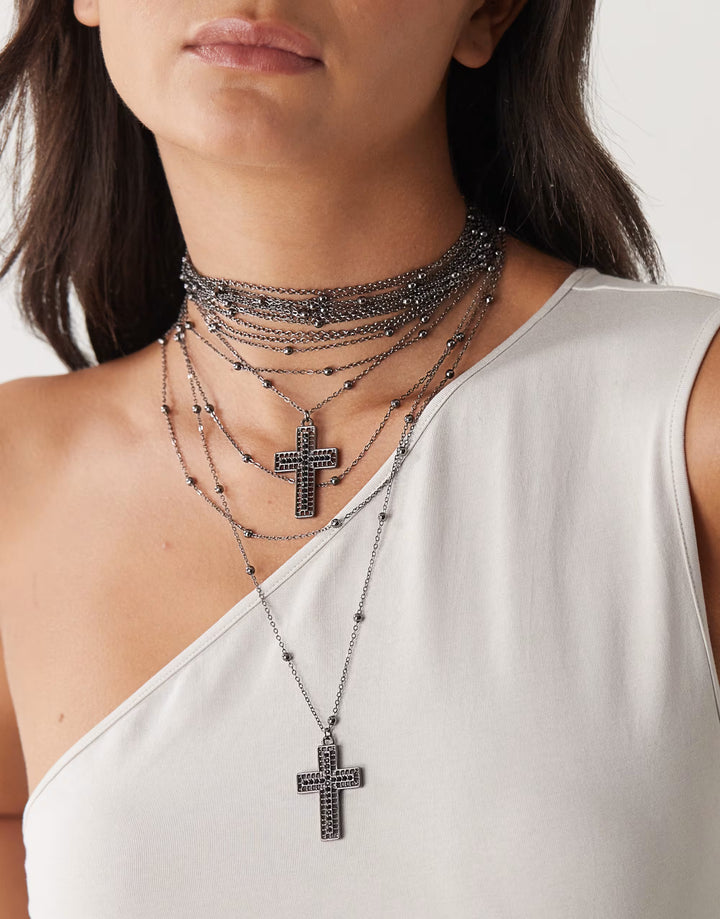 Colier RECLAIMED VINTAGE, negru