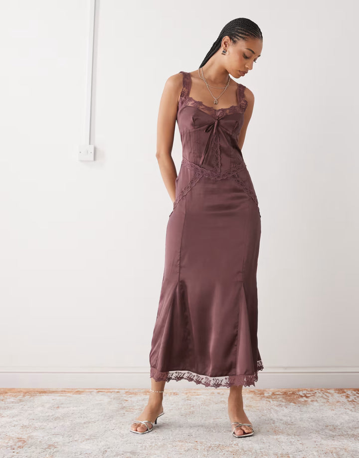 Rochie midi RECLAIMED VINTAGE, mov