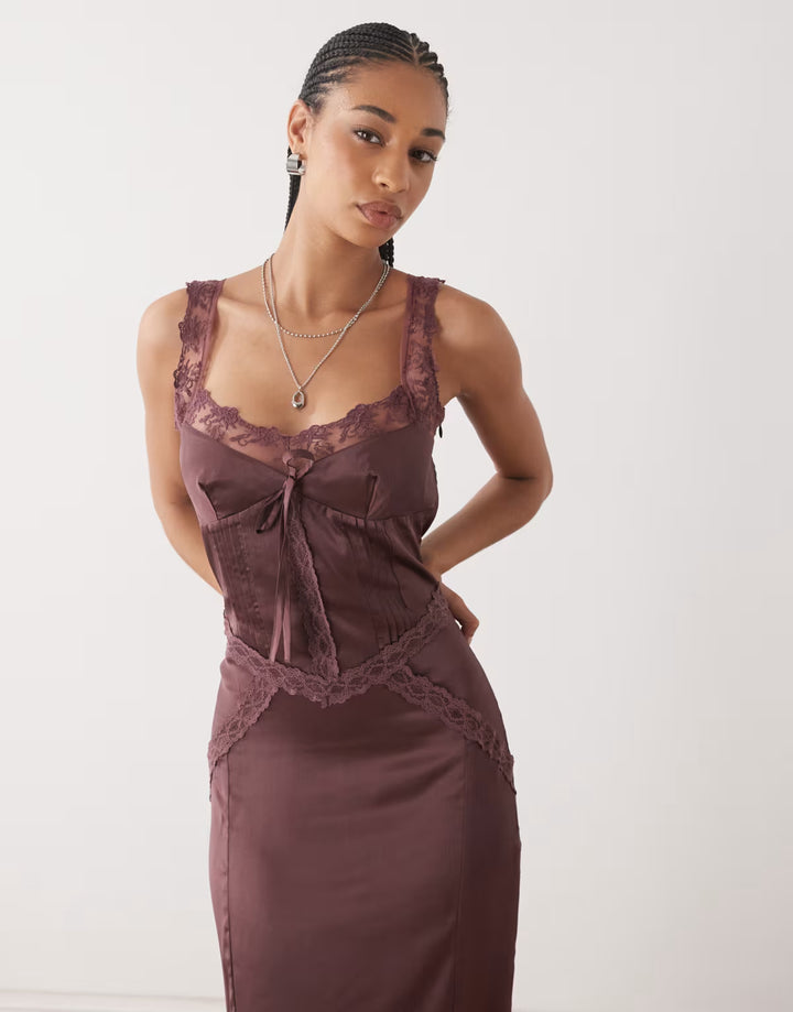 Rochie midi RECLAIMED VINTAGE, mov