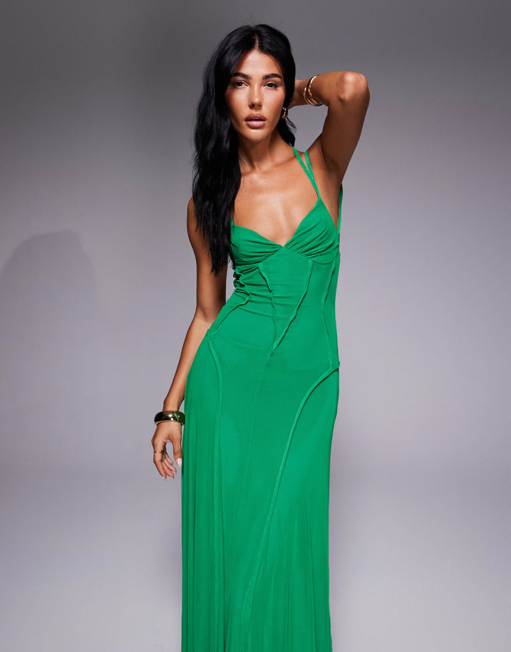 Rochie maxi ASOS, verde