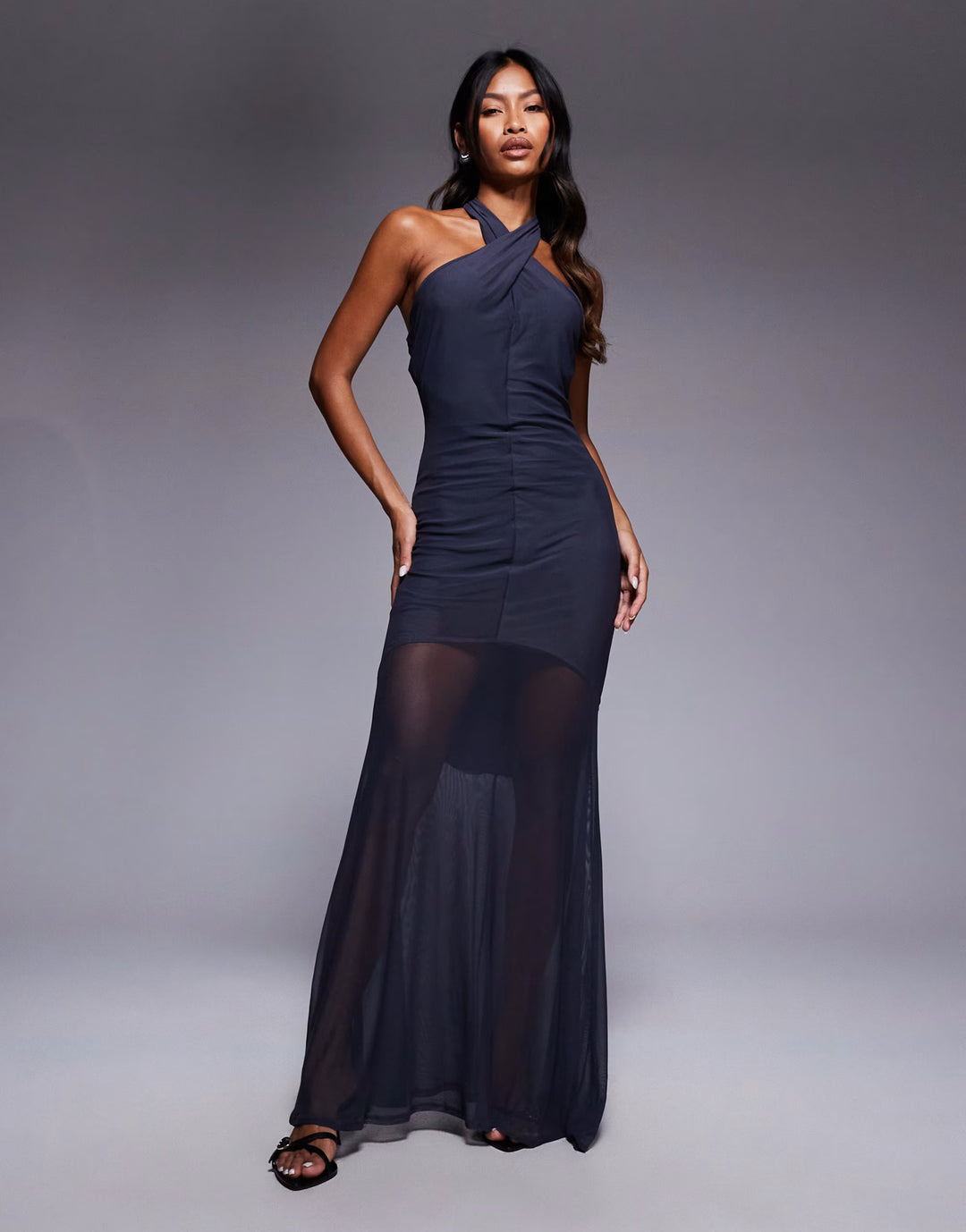 Rochie maxi ASOS, albastru
