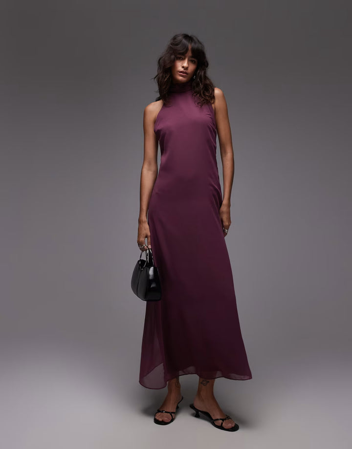 Rochie maxi ASOS, vișiniu