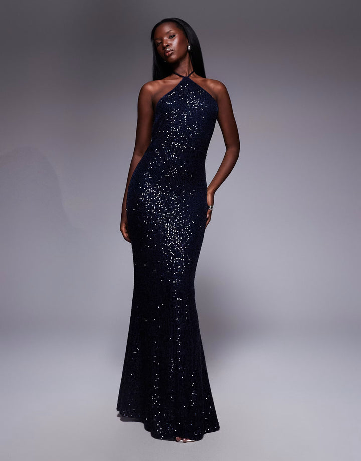 Rochie de ocazie Asos, bleumarin