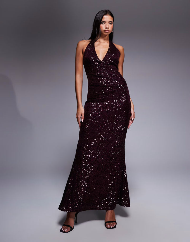 Rochie de ocazie ASOS, vișiniu
