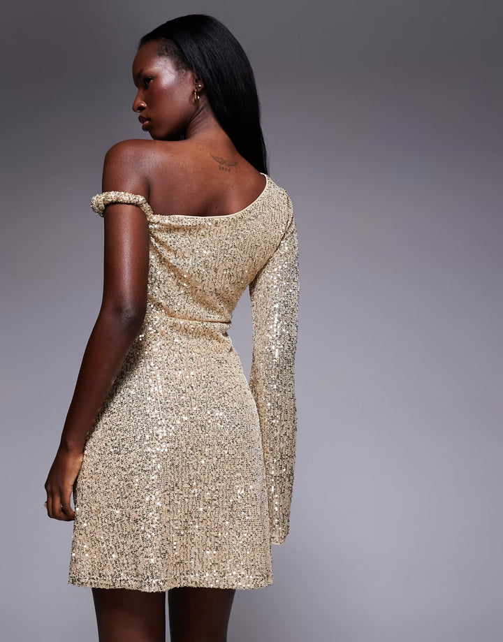 Rochie de ocazie ASOS, auriu