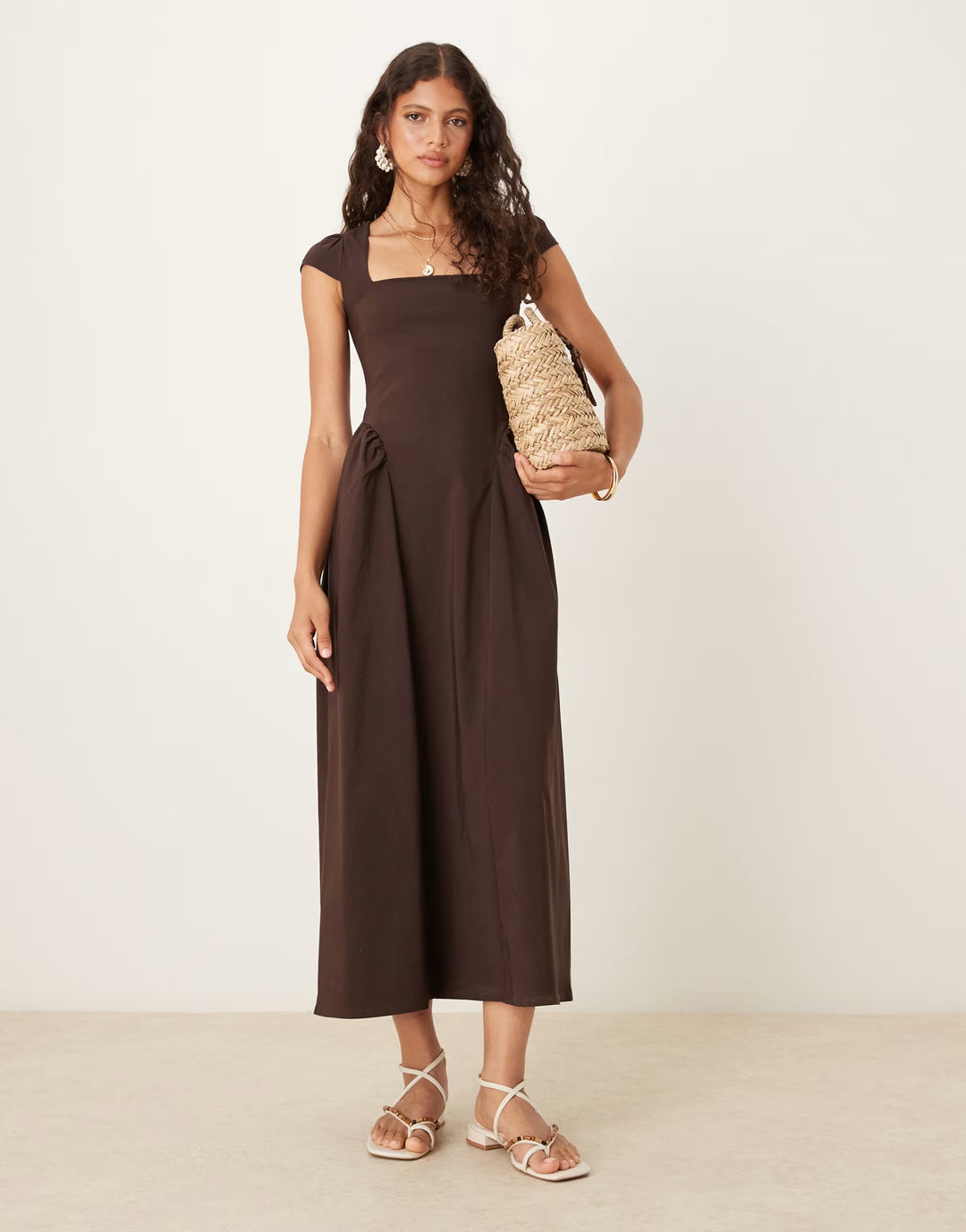 Rochie maxi ASOS, maro