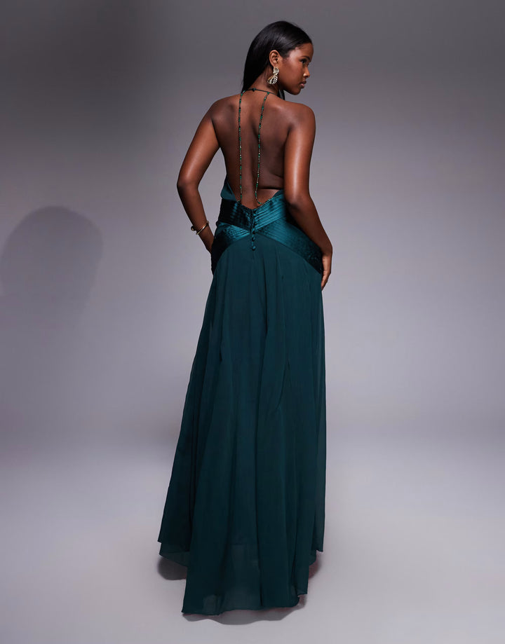Rochie maxi ASOS, verde