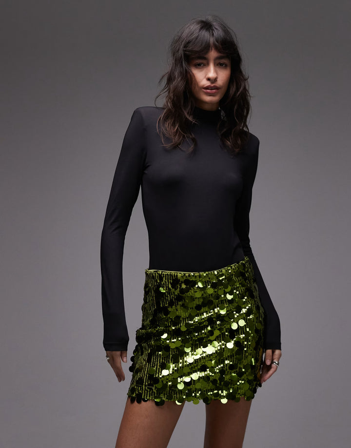 Fustă mini ASOS, verde