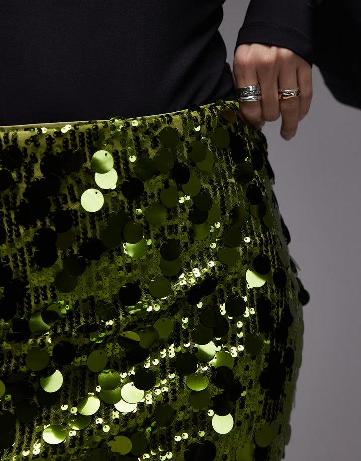 Fustă mini ASOS, verde