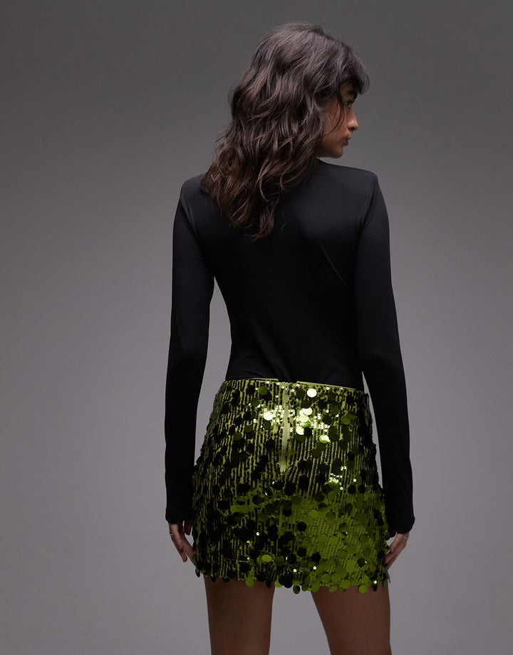 Fustă mini ASOS, verde