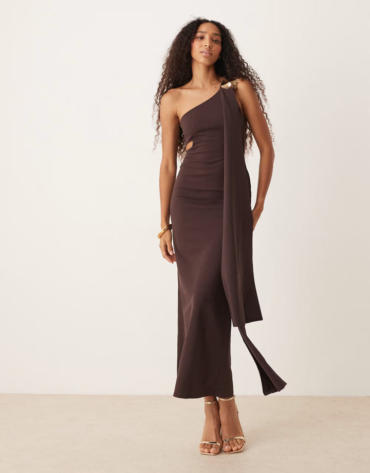 Rochie maxi ASOS, maro