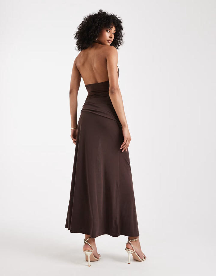 Rochie midi ASOS, maro