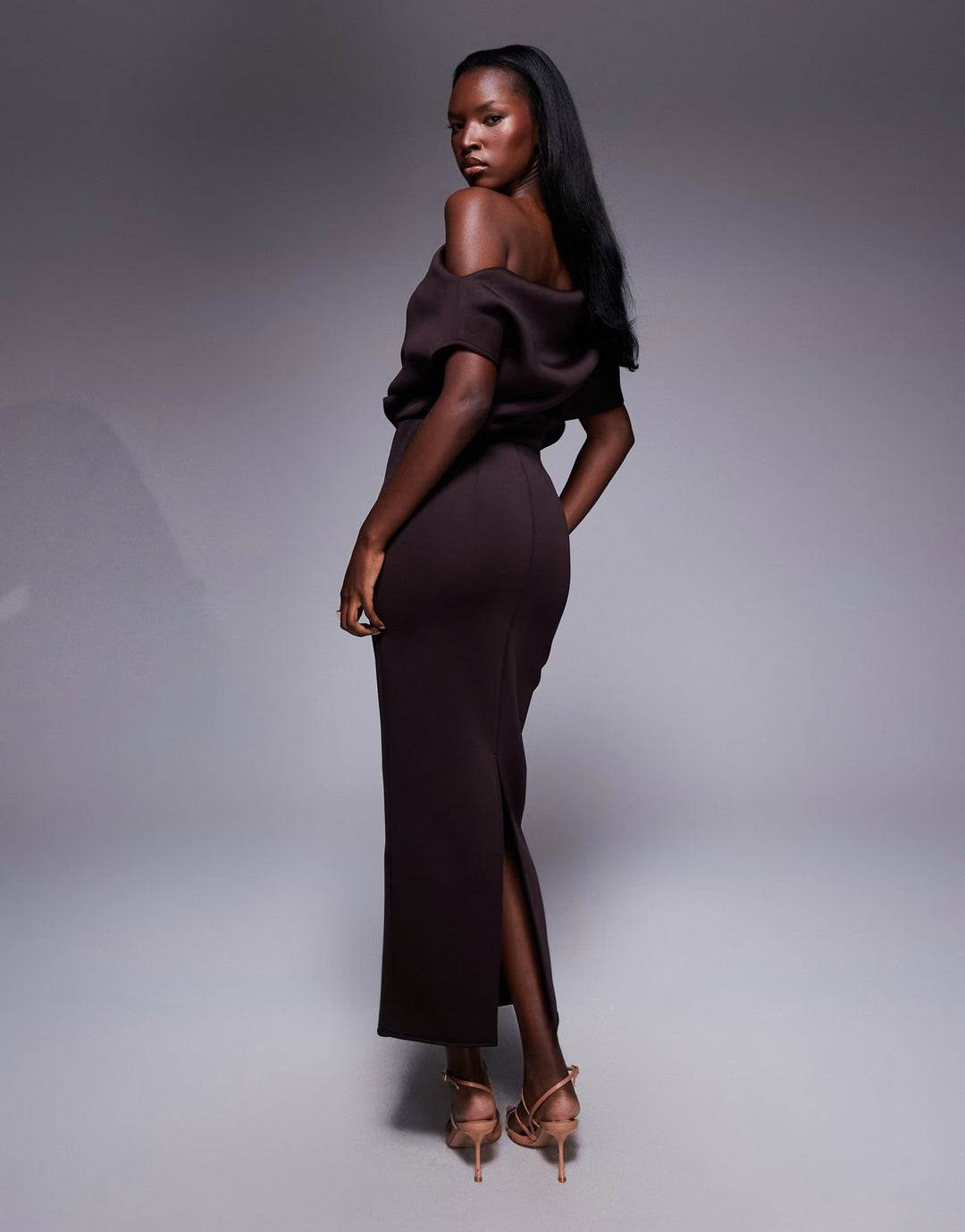 Rochie maxi ASOS, maro