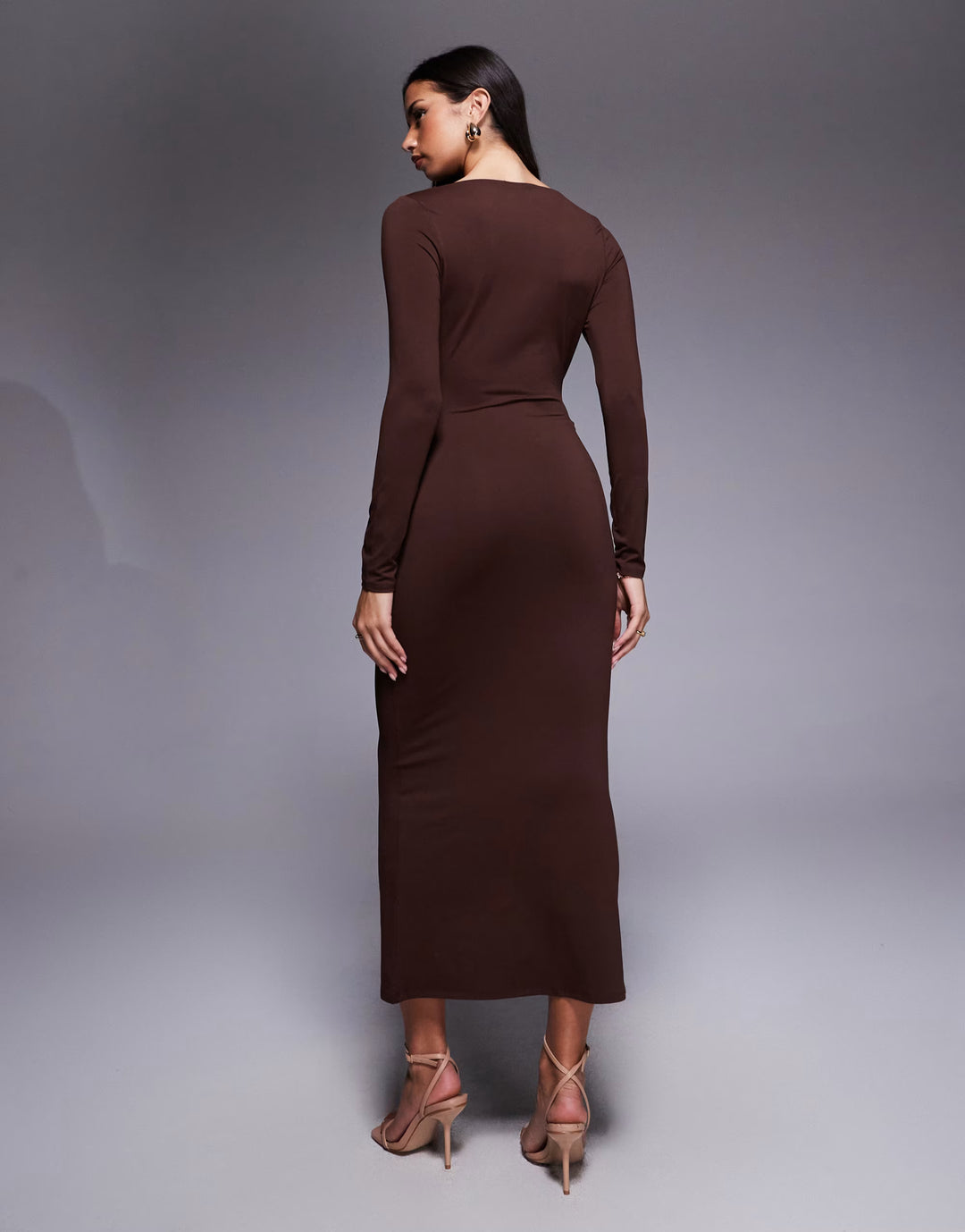 Rochie midi ASOS, maro