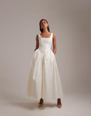Rochie de ocazie și bridal ASOS, alb