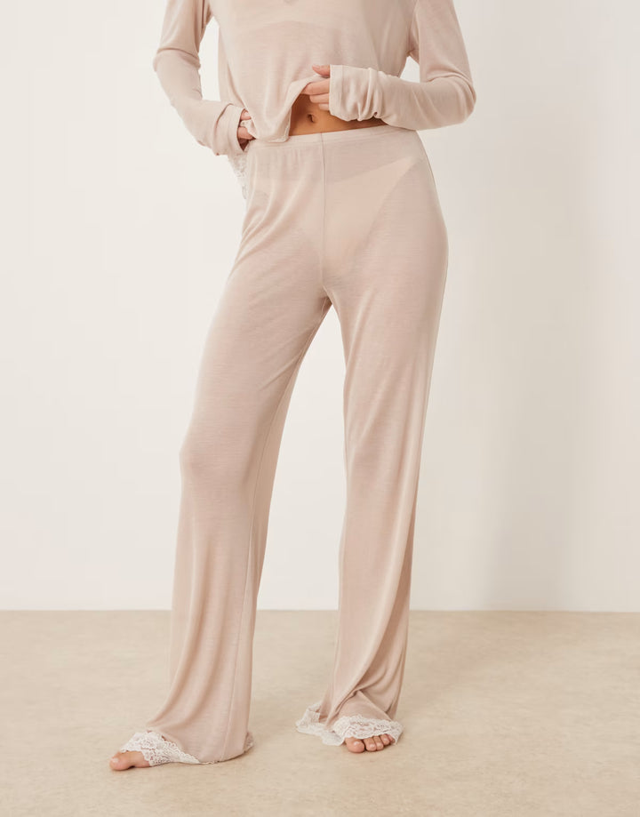 Pantaloni de pijama ASOS, bej