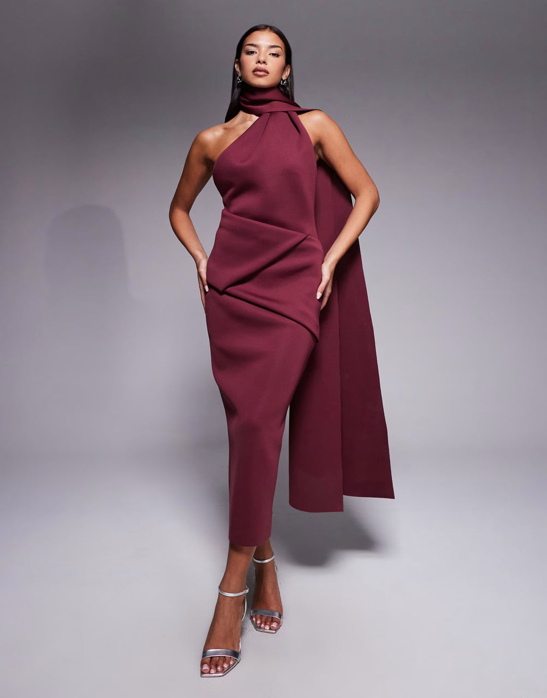 Rochie maxi ASOS, vișiniu