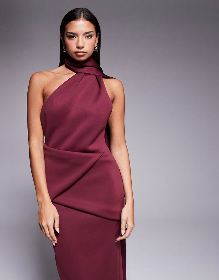 Rochie maxi ASOS, vișiniu