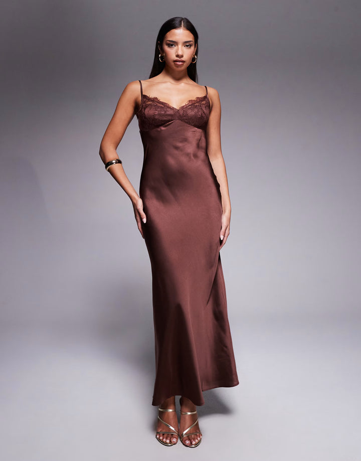 Rochie maxi ASOS, maro