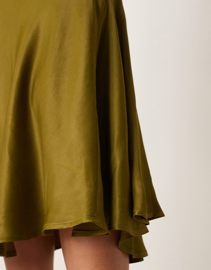 Rochie midi ASOS, kaki
