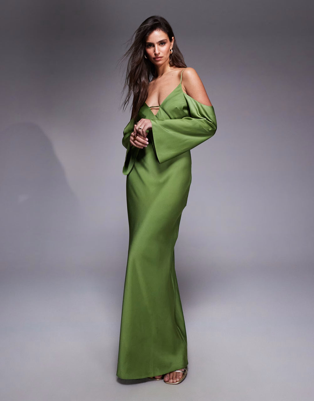 Rochie maxi ASOS, verde