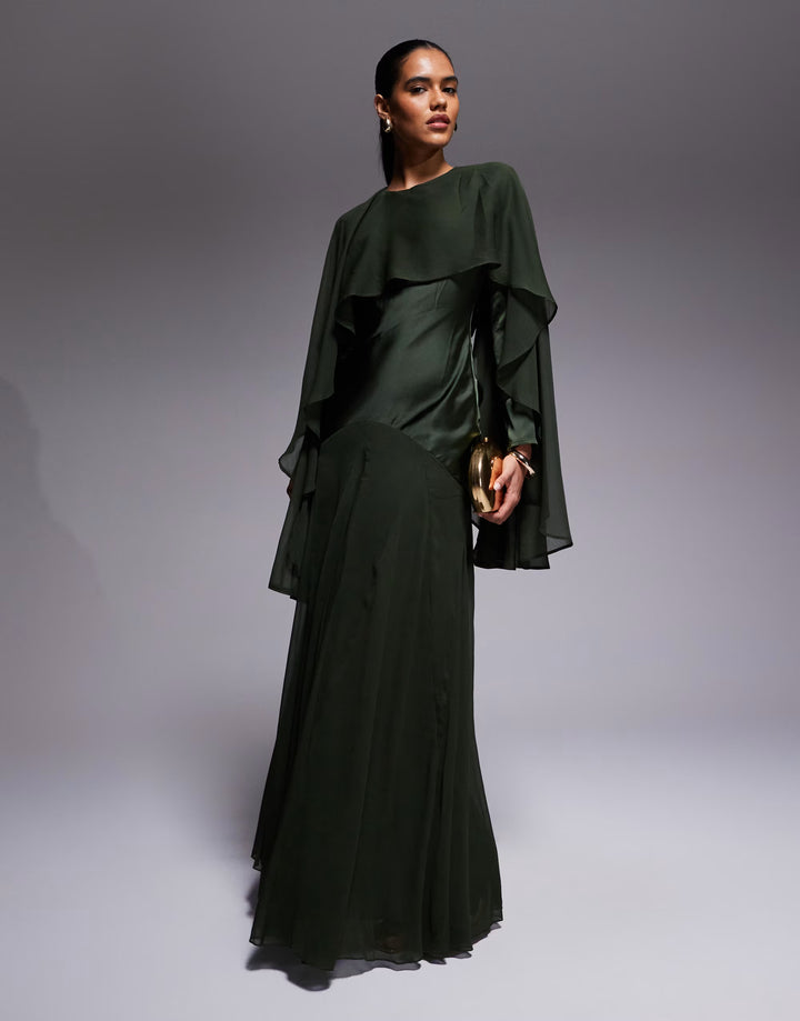Rochie maxi ASOS, verde