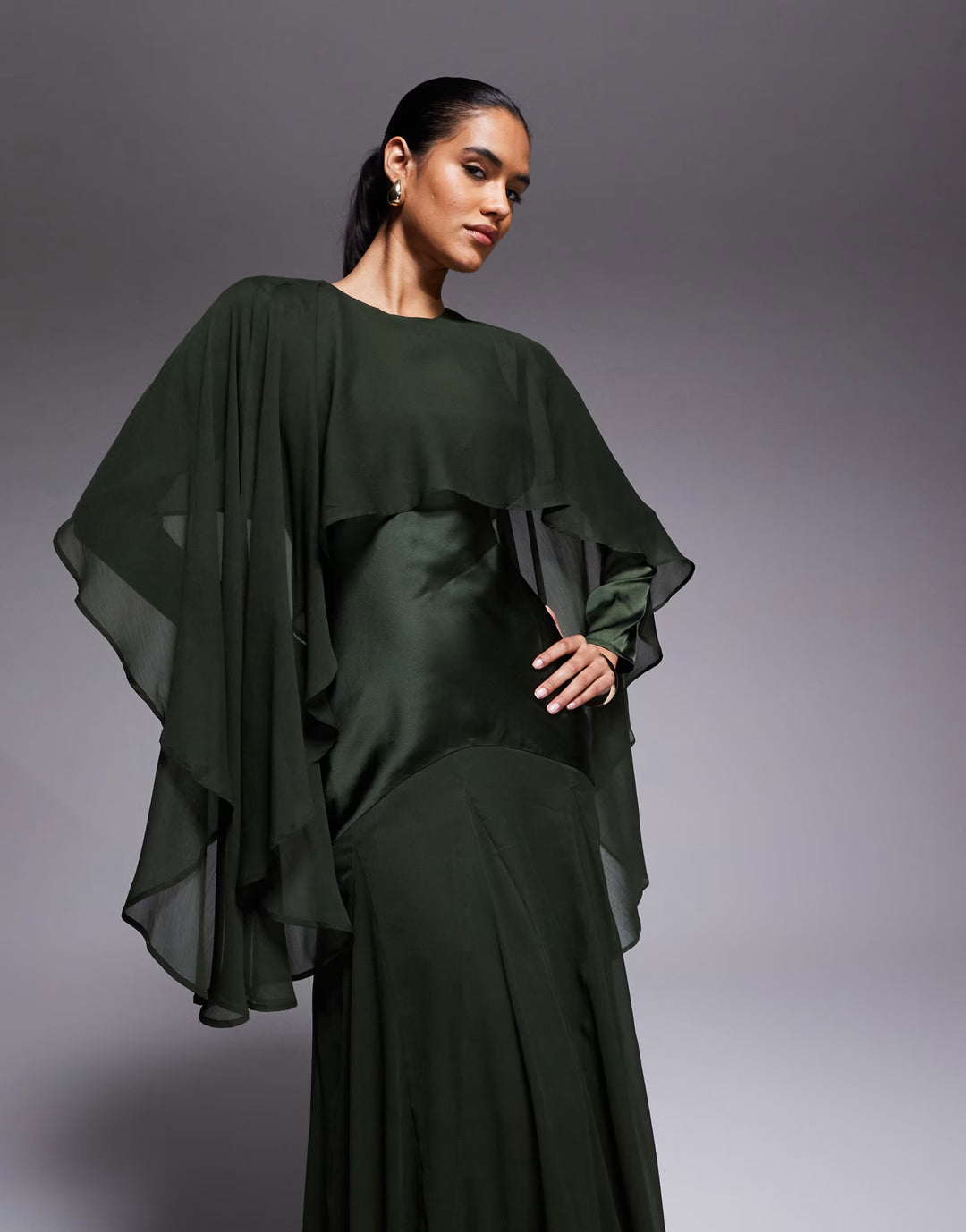 Rochie maxi ASOS, verde