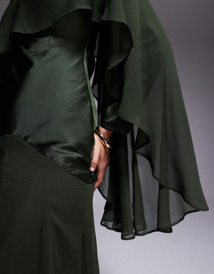 Rochie maxi ASOS, verde