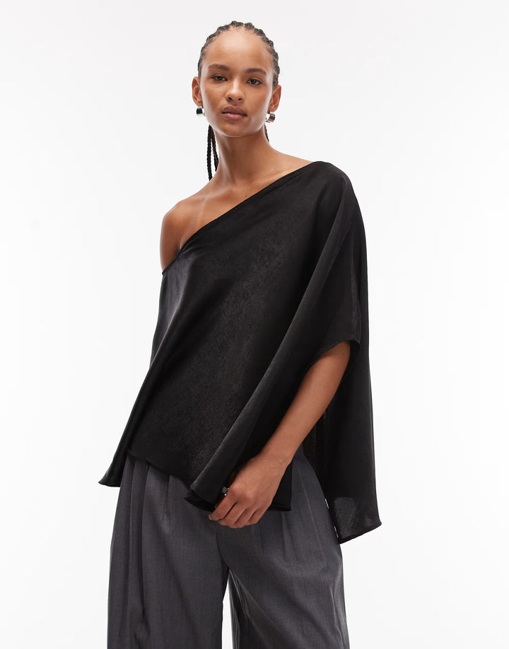 Cămașă cu mânecă scurtă Asos, negru