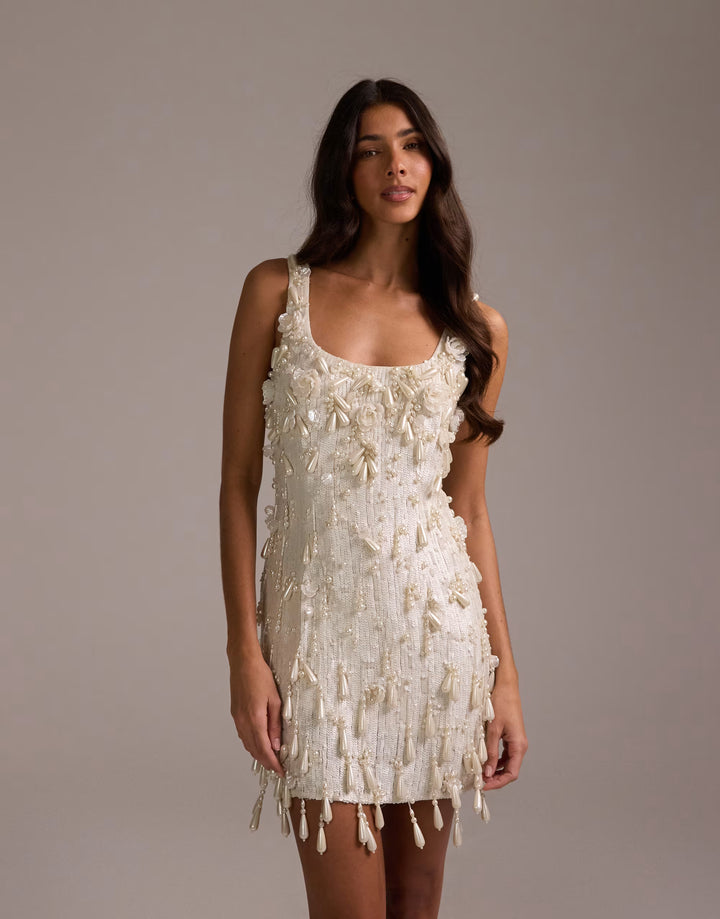 Rochie de ocazie Asos, alb