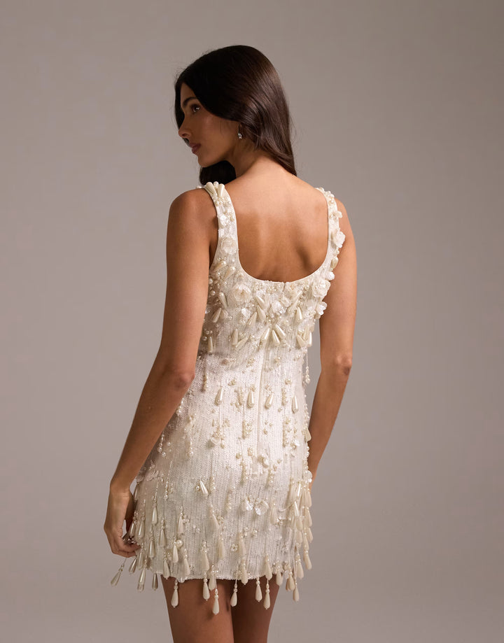 Rochie de ocazie Asos, alb