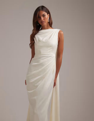 Rochie de ocazie ASOS, crem