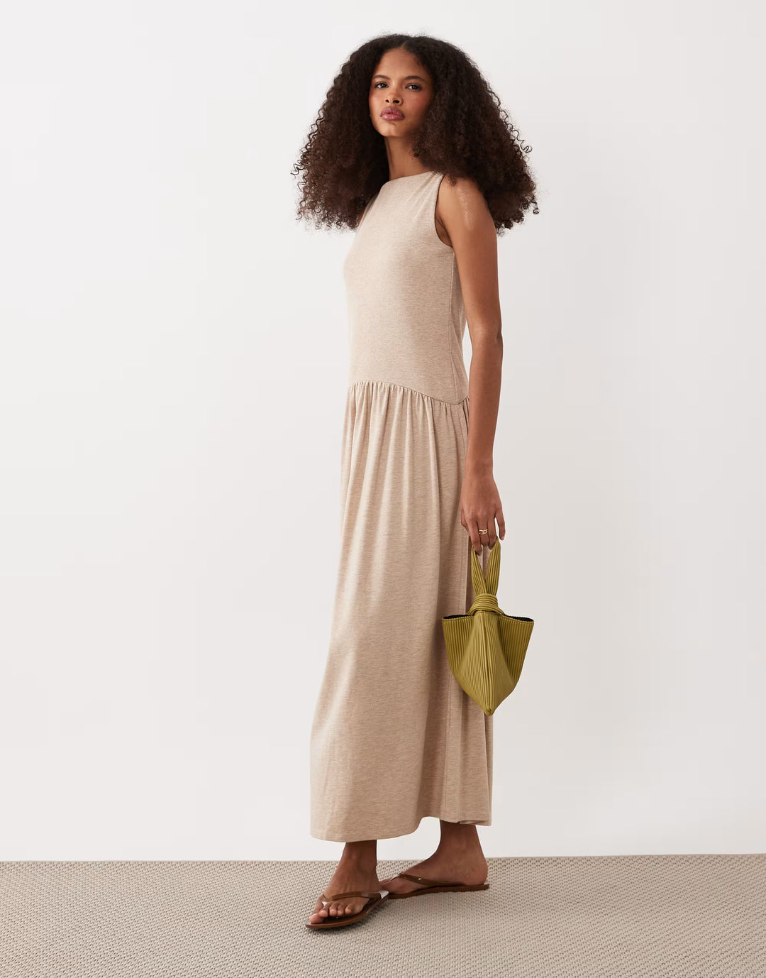 Rochie maxi ASOS, bej