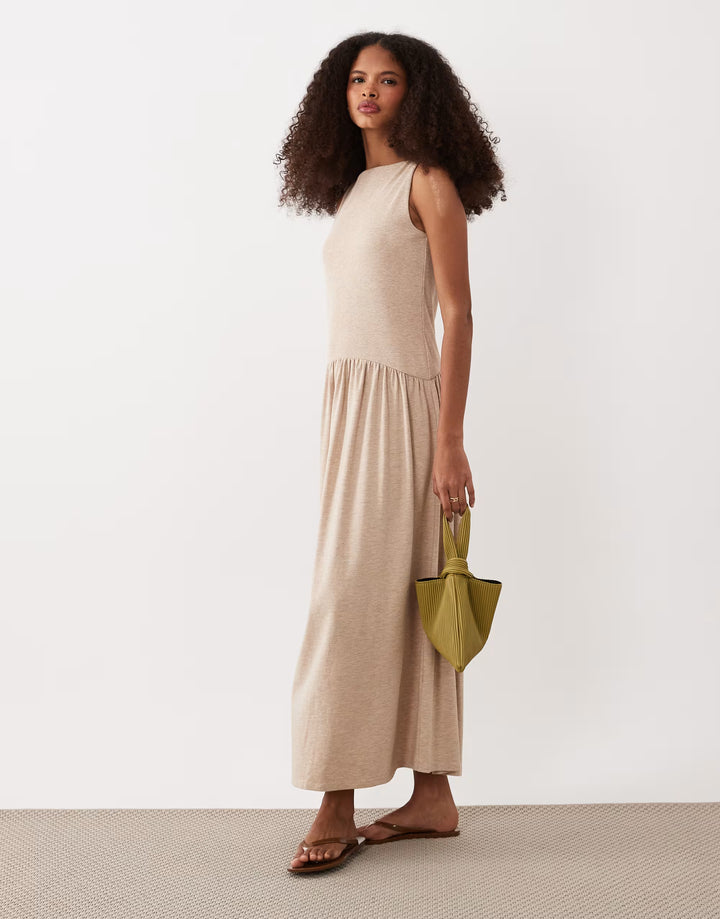 Rochie maxi ASOS, bej